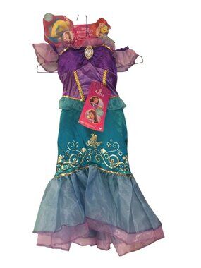 Disney Princess Majestic ARIEL Dress & Flounder Shoulder Pal Size 4-6X